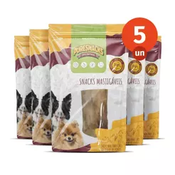 Kit Mordedor Petisco Canelinha Bovina 100% Natural 5 Unidades para Cães PureSnacks 130g