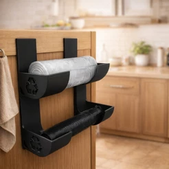 Suporte para sacos de lixo ou utensílios de Organização de Cozinha Envio Rapido