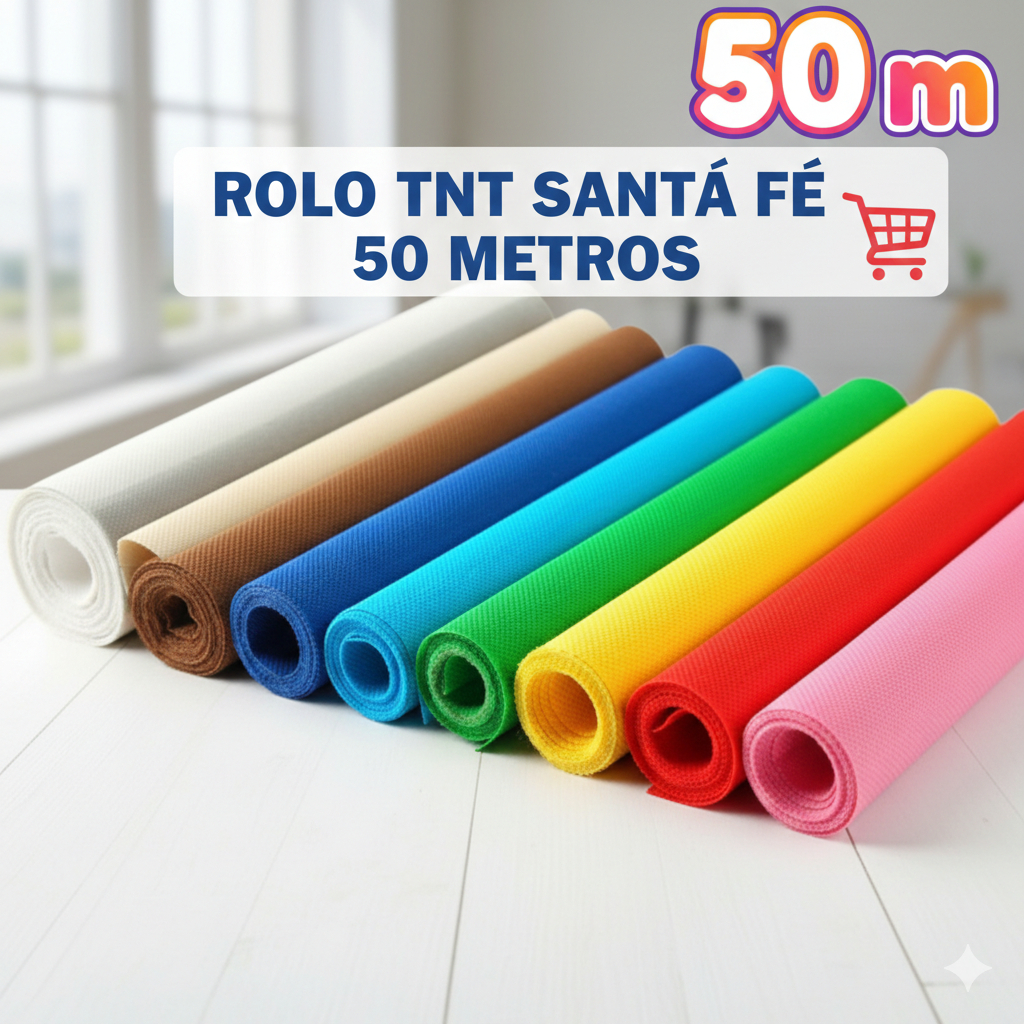 Rolo de TNT 50 metros Santa Fé 40g Largura 1,40mt Tecido não Tecido