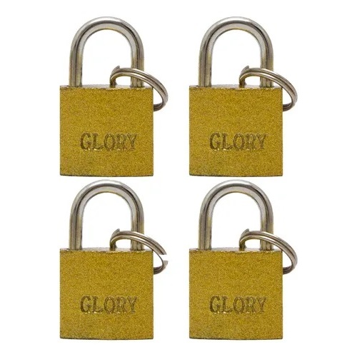 Kit 4 cadeados 20mm com 2 chaves marcas aleatorias em Oferta na Shopee