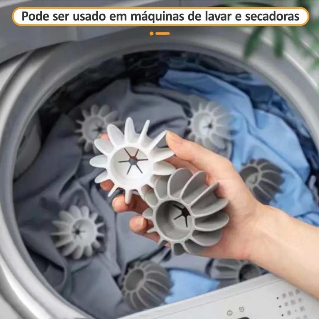 Kit Removedor de Pelos Mágico Reutilizável de Máquina de Lavar Bolas Lavanderia Ferramentas Limpeza em Oferta na Shopee