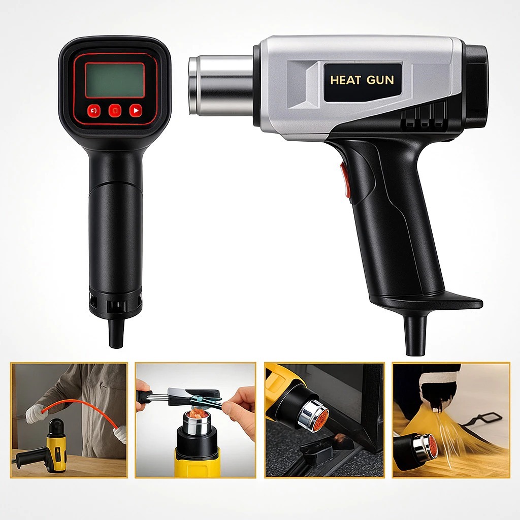 Soprador Térmico Pistola de Ar Quente Profissional com Display Digital – Alta Temperatura para Artesanato e Reparos 110V
