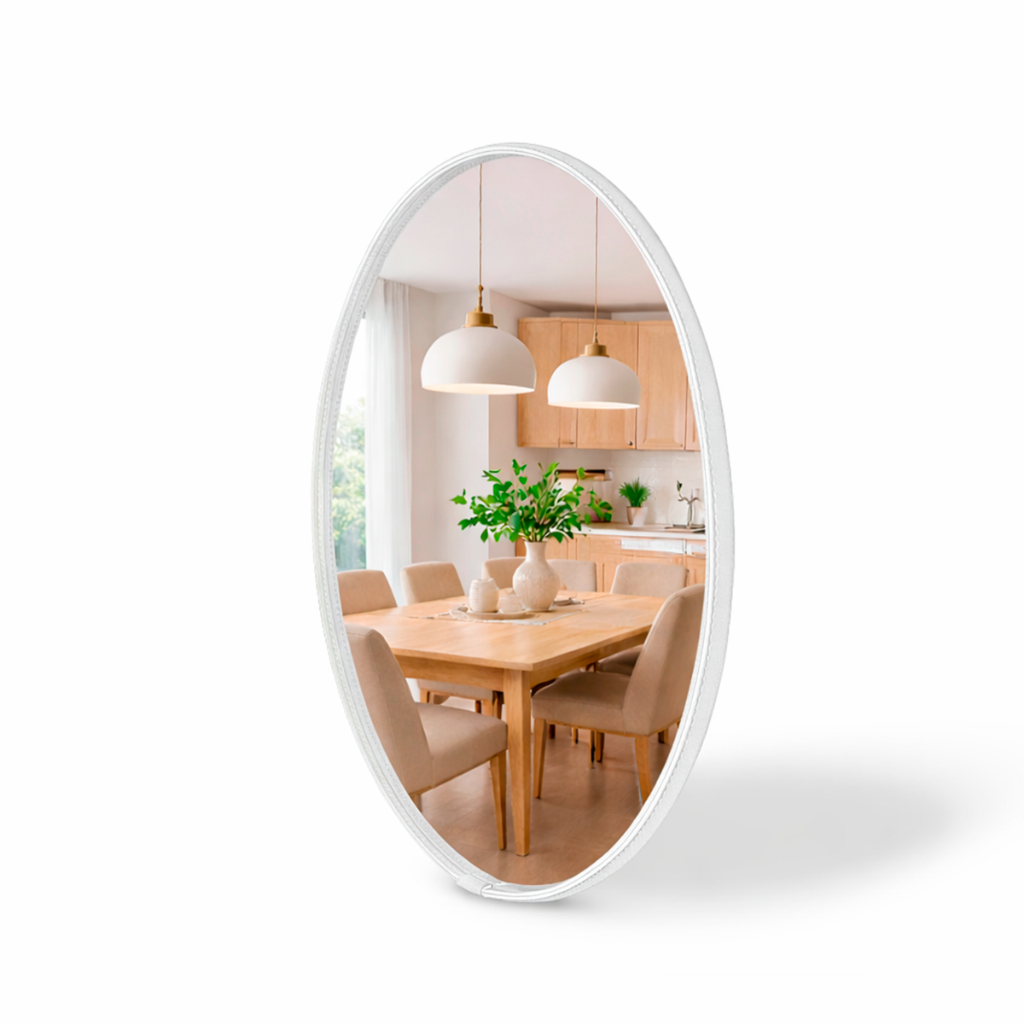 Espelho Redondo Adnet Decorativo Sem Alça + Suporte 60cm 50cm 40cm 30cm Sala Quarto Banheiro Hall