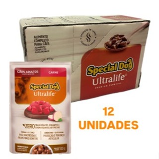 Sachê Special Dog Adulto Carne Ao Molho 100g Caixa C/12 Unidades em Oferta na Shopee