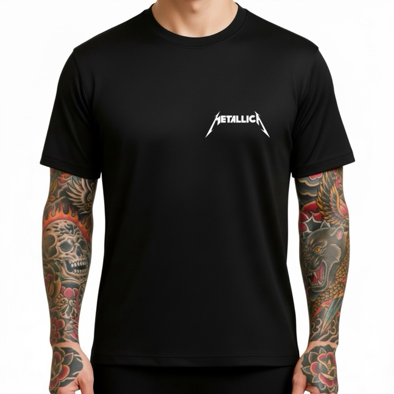 Camisas Camiseta METALLICA Dry Fit Bandas De Rock Academia Esportivo Masculino Básica