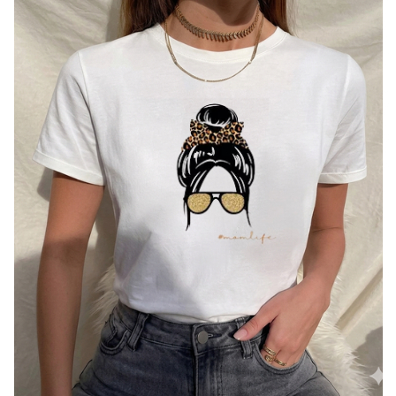 Camiseta Feminina Estampa Coque Óculos T-Shirt Casual + Brinde