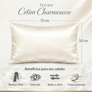 Kit Fronha de Cetim Premium Antifrizz 2 pçs 70x50 c/ Zíper / Cabelo Lindo Todos os Dias em Oferta na Shopee