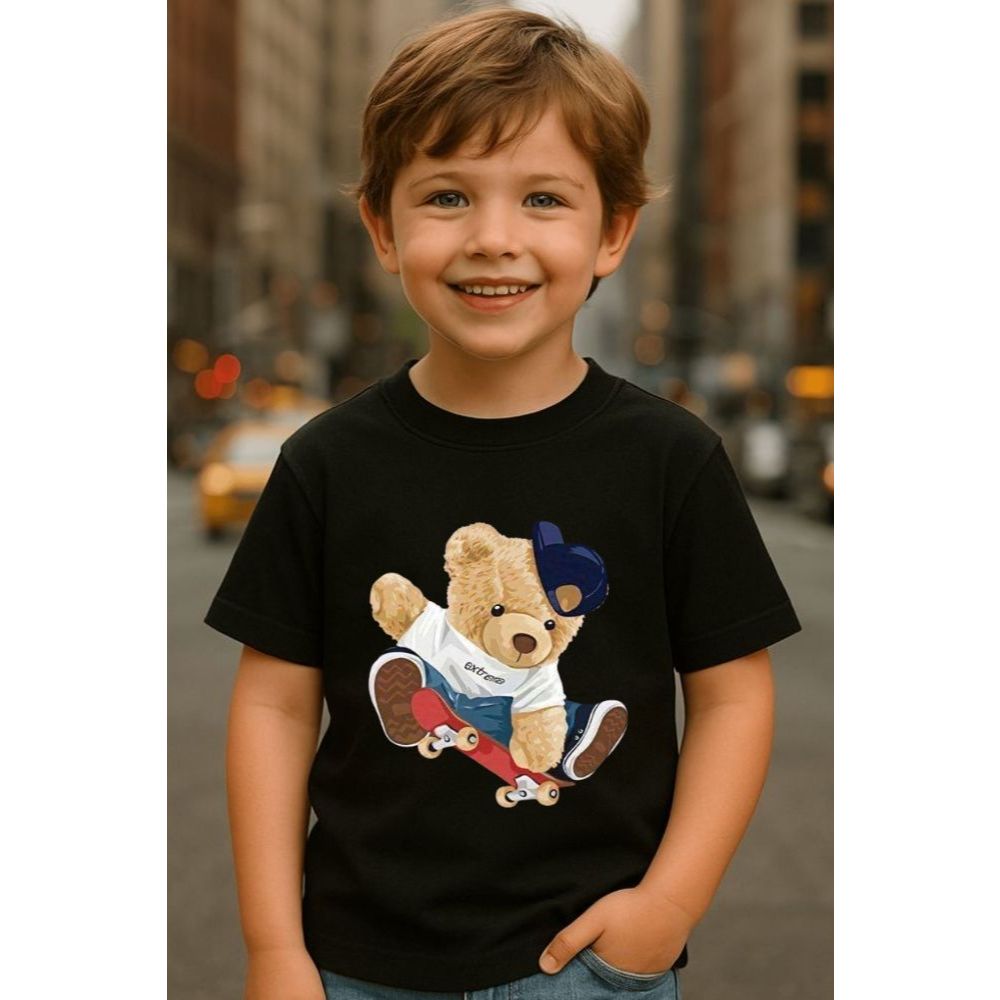 Camiseta Infantil Masculina Algodão Roupa Menino Estampada Moda Criança Confortável Casual Verão Dia a Dia Estilosa 2-14