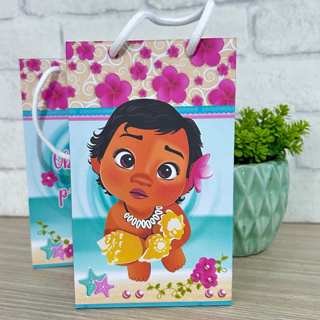 Sacolinha MOANA BABY Personalizada no tema-Pronta Entrega-lembrancinha de festa-Aniversário