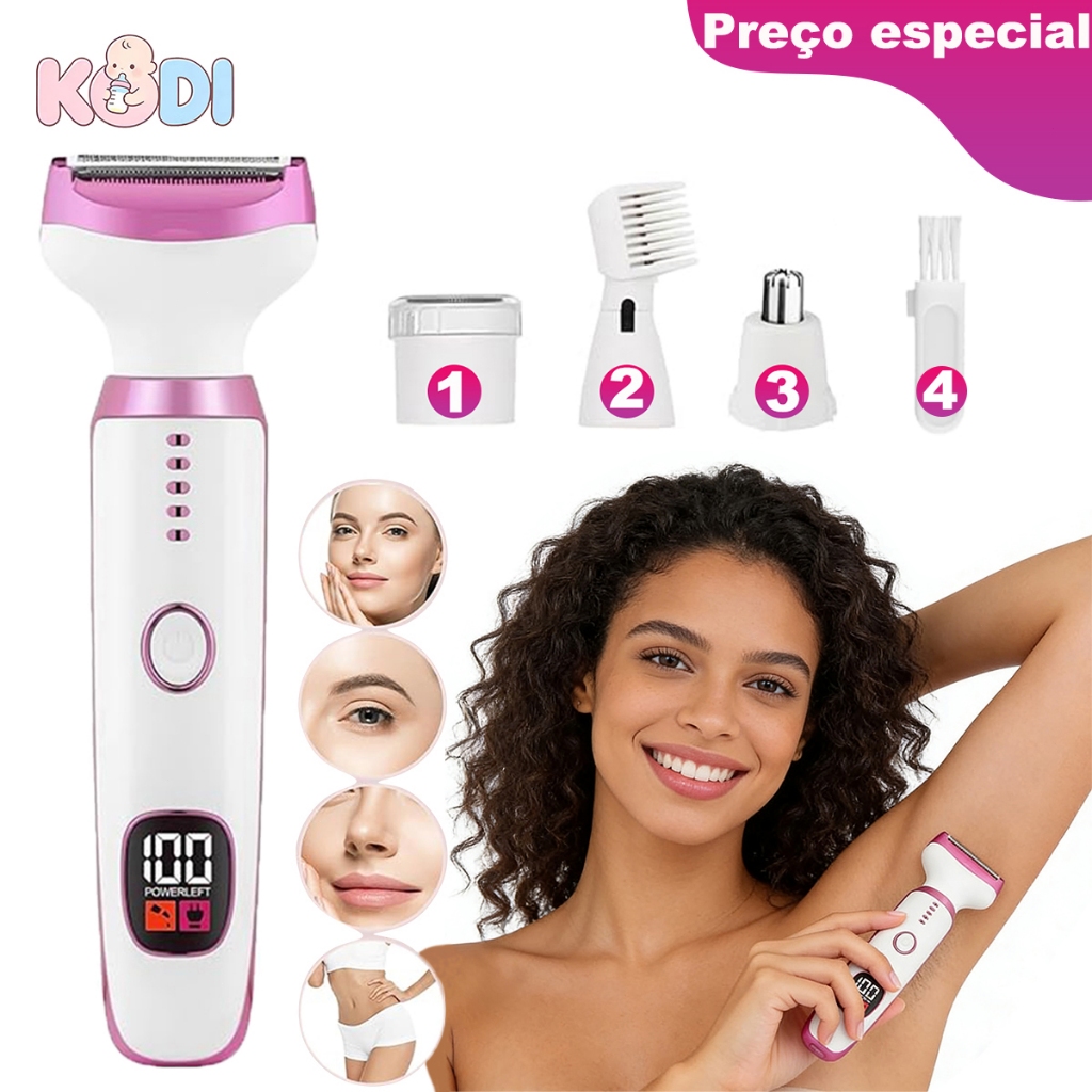 Aparador Barbeador Removedor Multi-funcional 4 Em 1 De Axila Pêlos Sobrancelha El/Depilador Feminino Lady Shaver--M7 em Oferta na Shopee