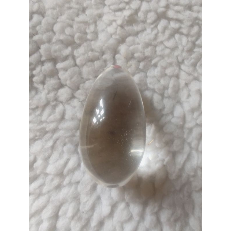 Cristal branco Príncipe, Ovo, egg,Peça com 52 Gr, 05 cm comprimento,22 largura.
