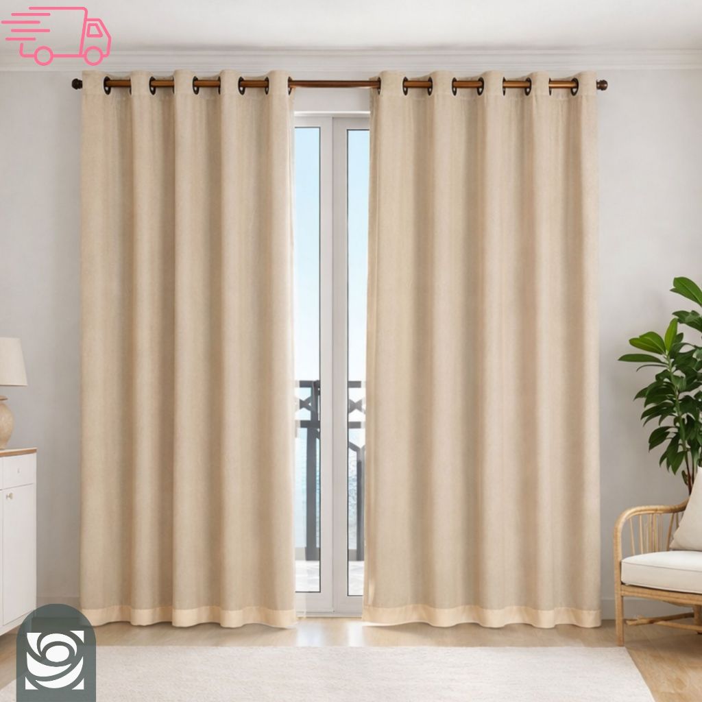 Cortina Blackout PVC Cinza com Voil Liso Bloqueia 100% Luz