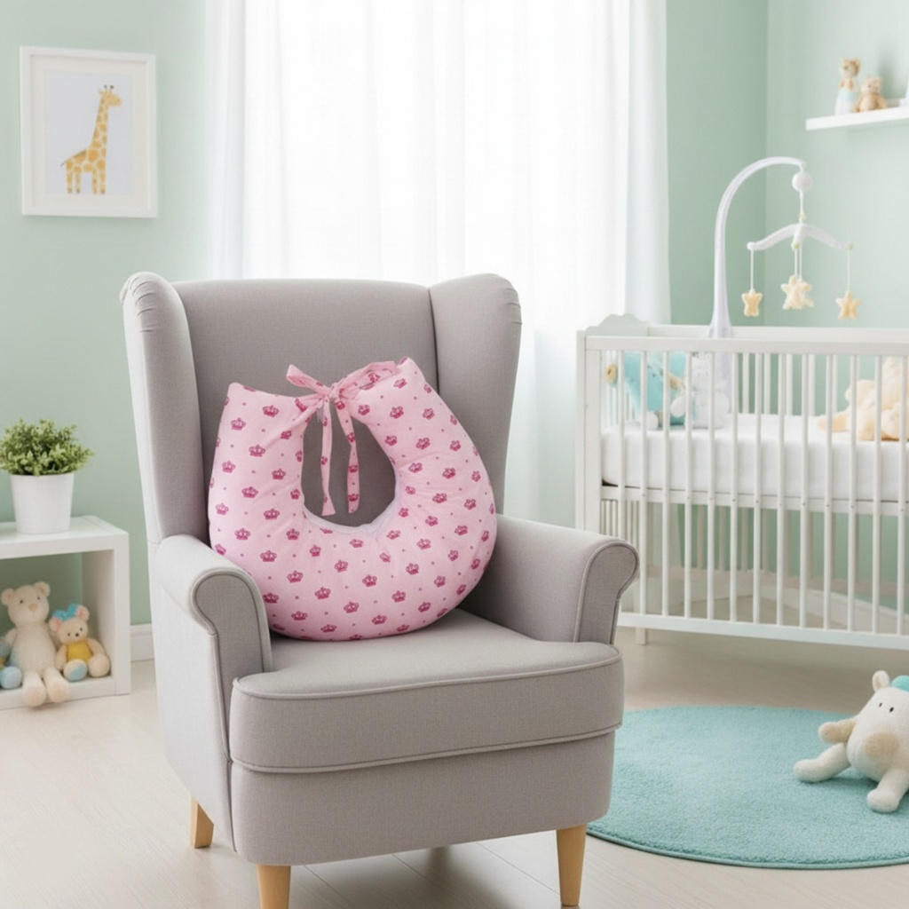 Capa de Almofada para Amamentação com Zíper Central Uso com Refil