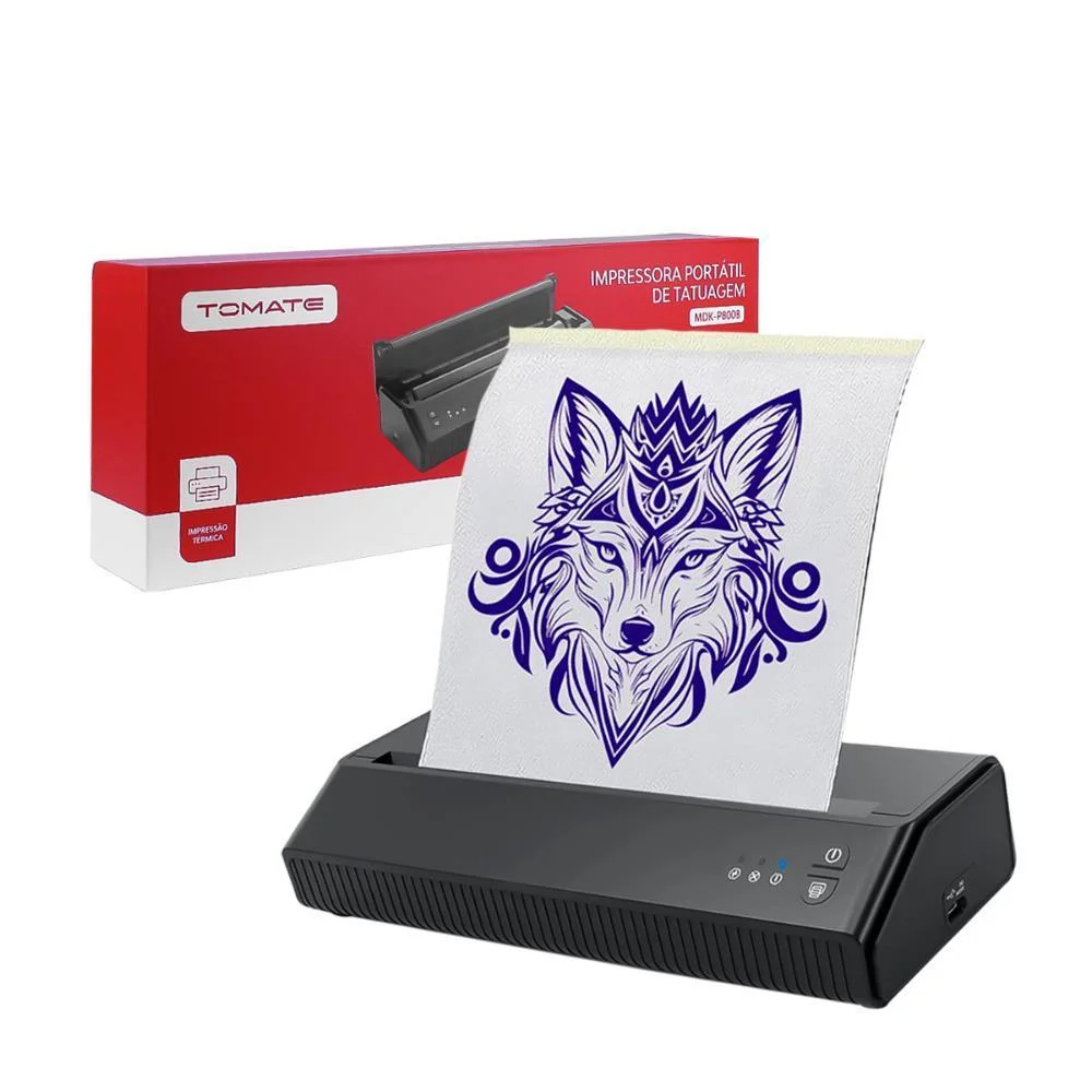 Impressora Térmica Tatuagem Stencil Tattoo Decalque A4 Portátil Bluetooth  Android iOS Windows