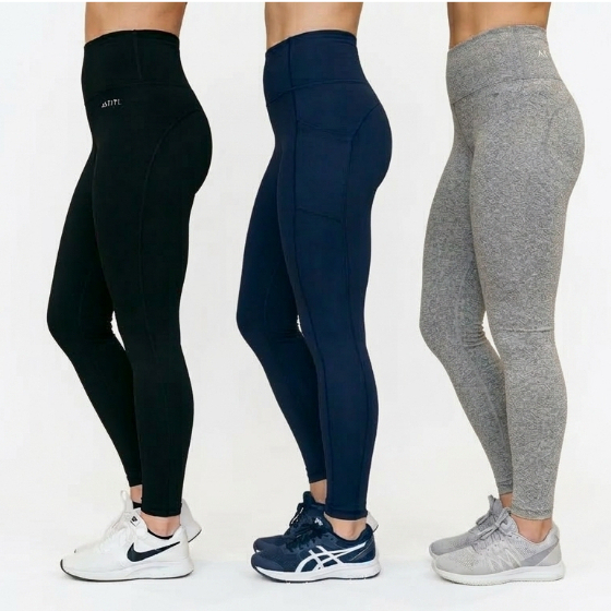 Calça Legging SUPLEX LISA cintura alta zero transparência academia conforto