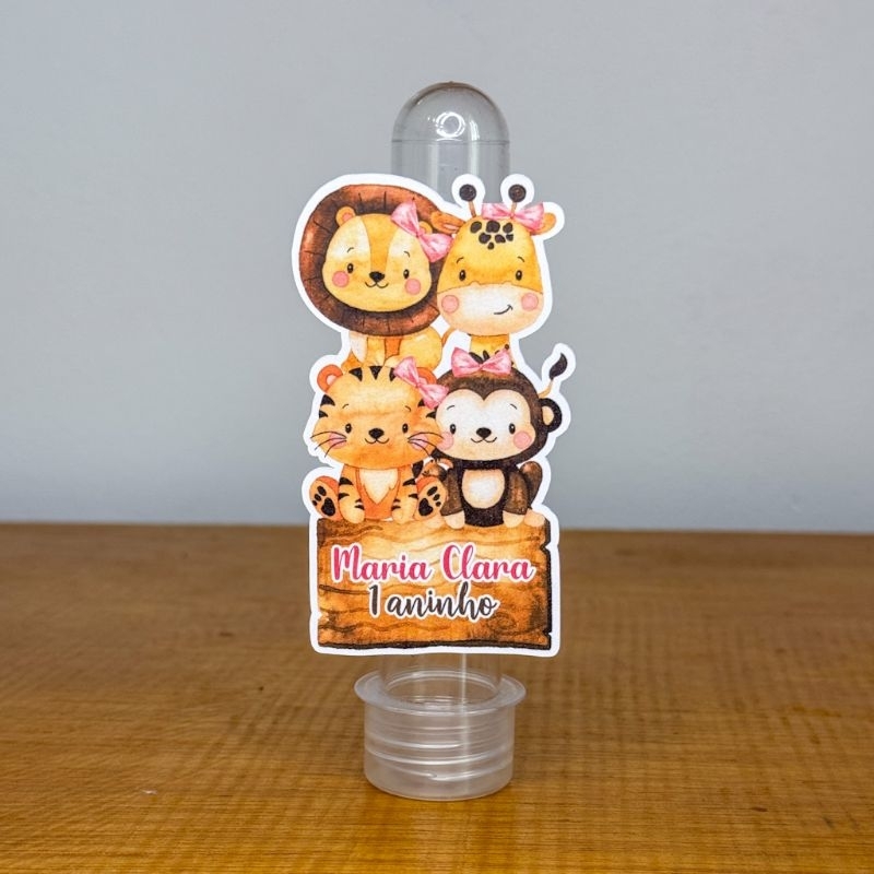 Aplique de tubete kit 40 unidades safari- festa infantil- personalizados- aniversário- lembrancinhas personalizadas