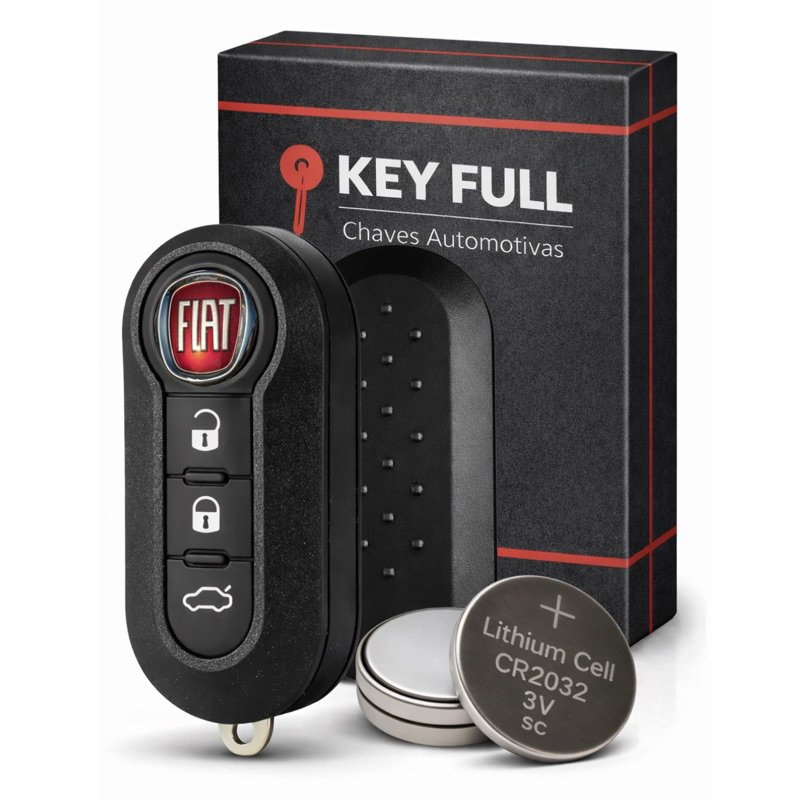 Capa Chave Fiat 500 Bravo Palio Punto Grand Siena e outros 3 Botoes com bateria em Oferta na Shopee