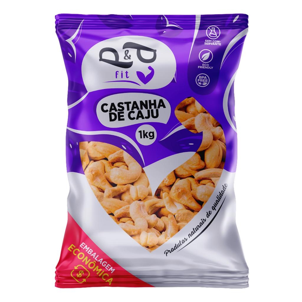 Castanha de Caju Torrada com ou sem Sal Partida P&P 1kg - Rico em Vitaminas e Minerais