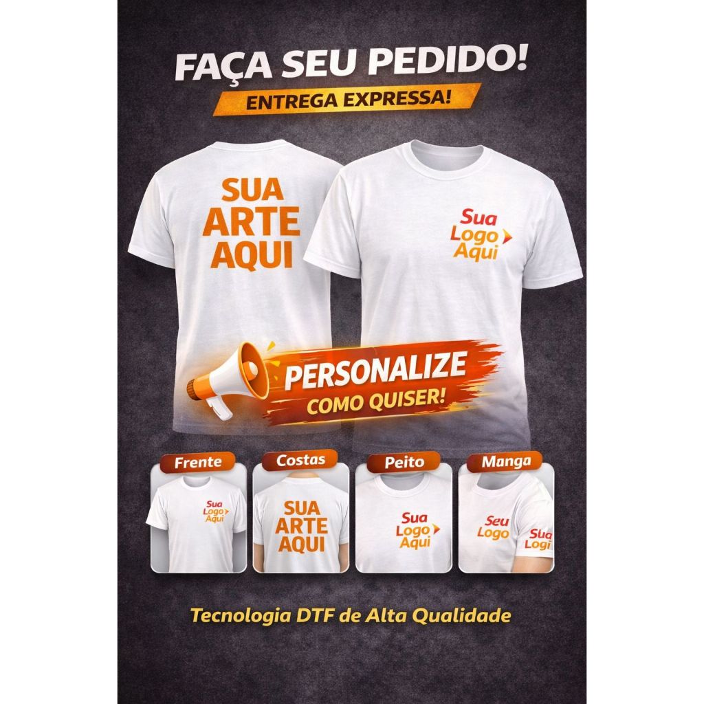 CAMISETAS PERSONALIZADA NO SEU ESTILO E ENVIO RÁPIDO