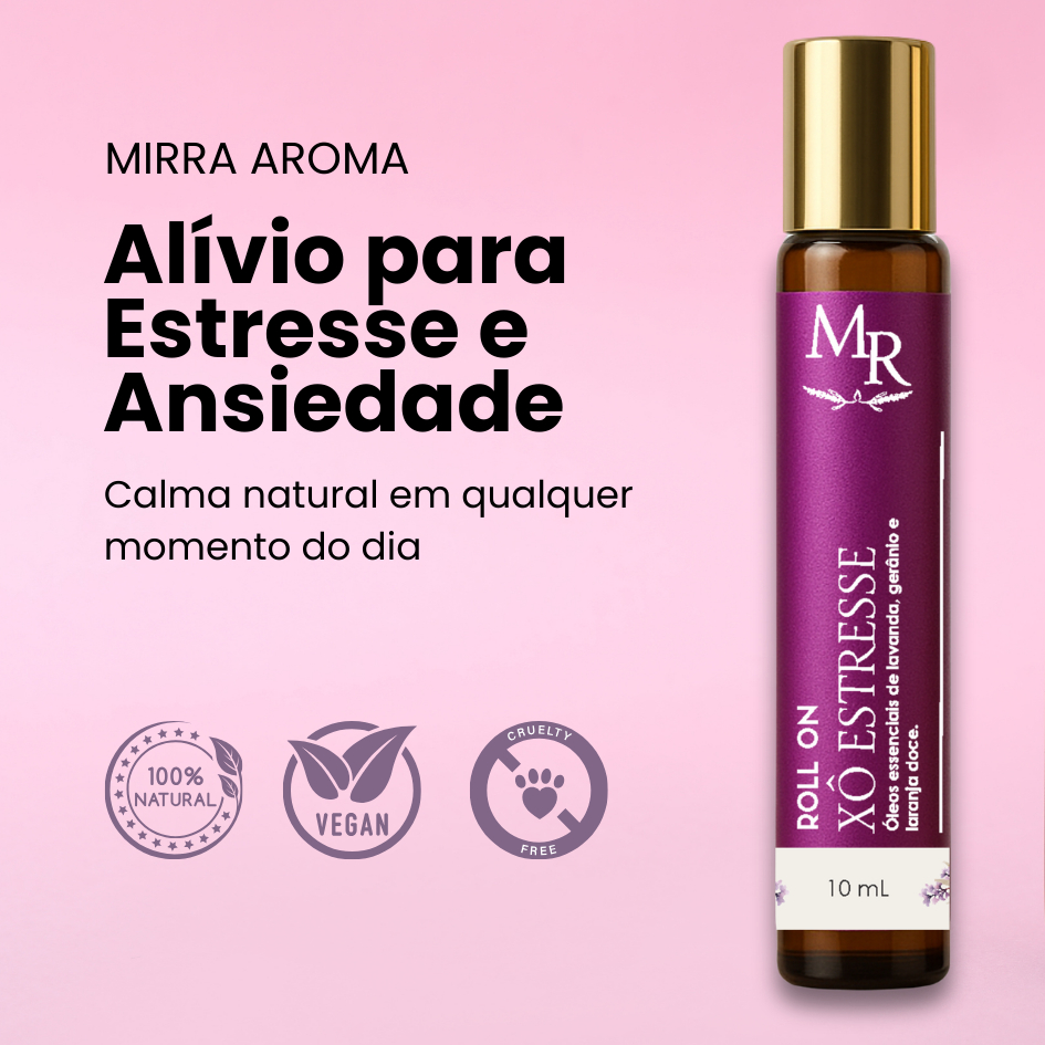 Roll-on Aromaterapia para Estresse e Ansiedade 10ml Natural