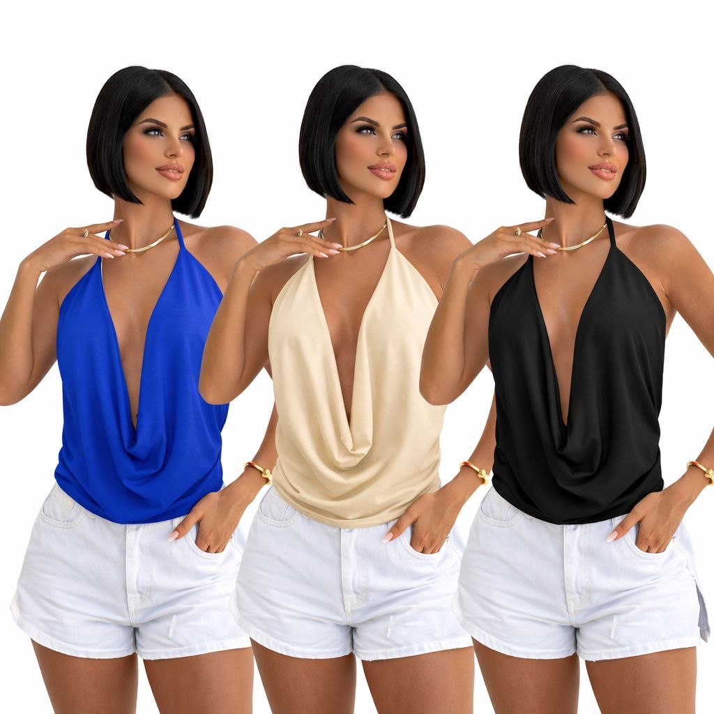 Blusa Cropped Feminina Gola Boba Drapeado Costas Nuas – Luxe Drape