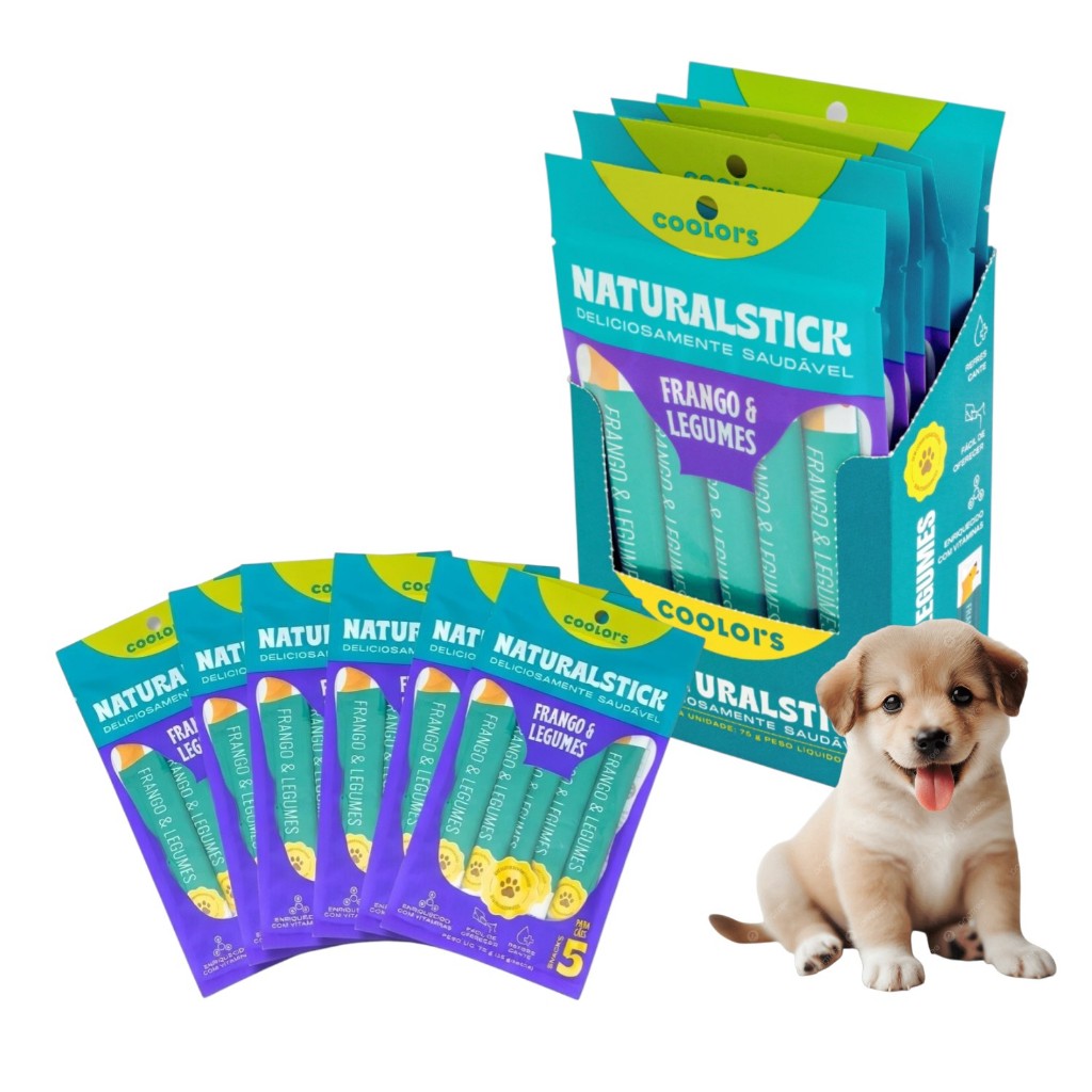 Sache Natural Stick Frango Legumes Caes Display C/6 Cartela
