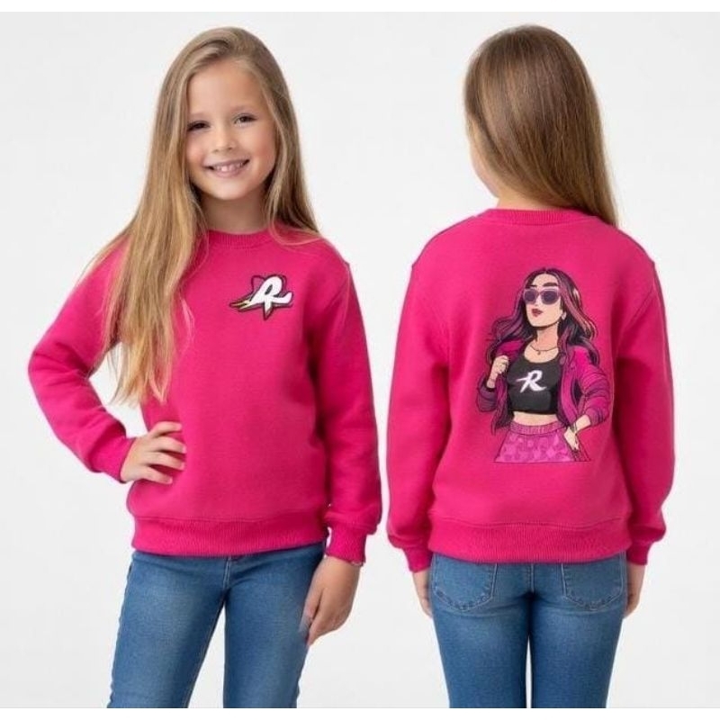 Blusa De Frio Moletom Infantil Emilly Vick YouTuber Tamanho 2,4,6,8,10,12 e 14