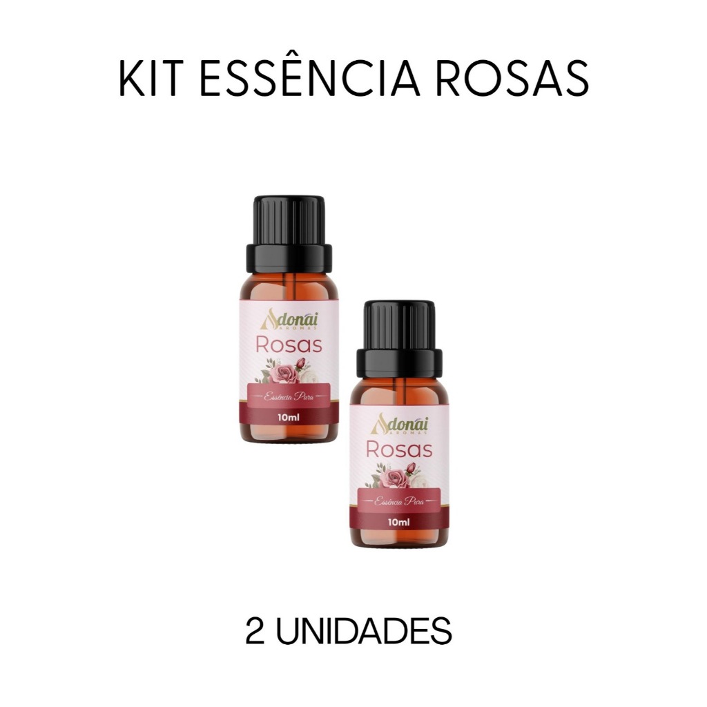 Kit 2 Essência Aromática Rosas Floral 10ml Adonai Difusor Elétrico Umidificador