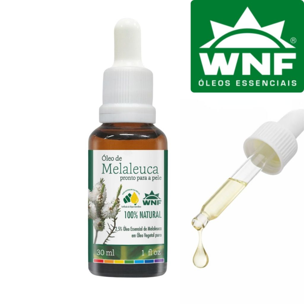 Oleo de Melaleuca para Acne Pele Oleosa Unha Caspa WNF 30ml em Oferta na Shopee