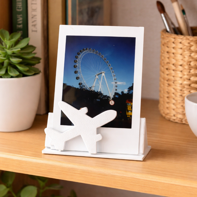 Porta Retrato Avião Suporte Foto Polaroid Instax Mini Decoração Viagem porta photocard