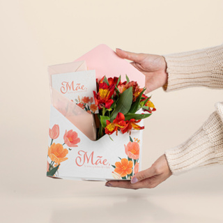 Embalagem Dia das Mães - Caixa Carta Envelope para Flores, Cestas e Presentes (05 unidades) em Oferta na Shopee