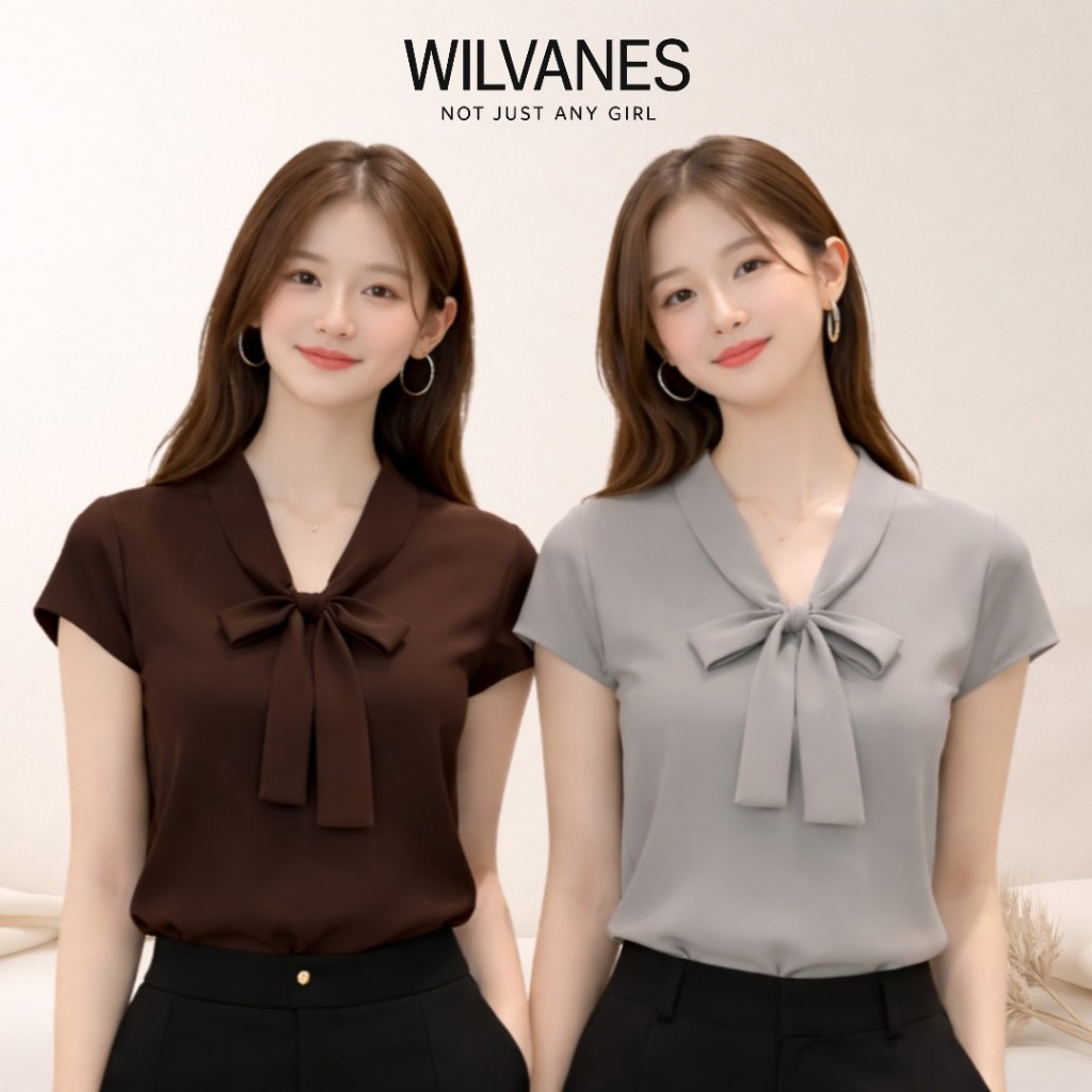 KIT 2 Blusa Camisa Feminina Laço Gravatinha plus size feminina Manga Curta Moda Evangelica Dorama