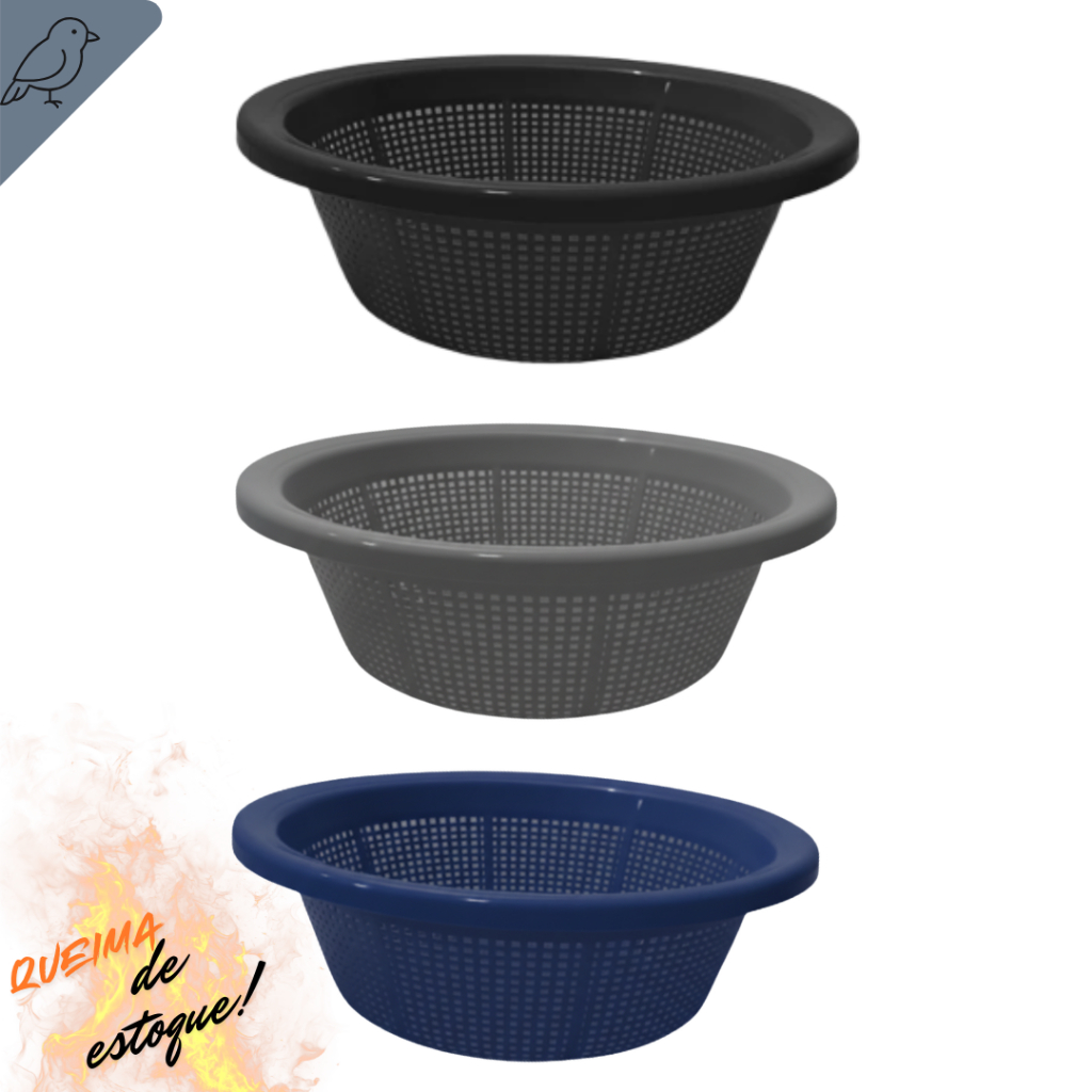 Kit 3 Lavatudo Multiuso Para Cozinha Escorredor De Agua Alimentos Pratico Legumes Verduras Grãos em Oferta na Shopee