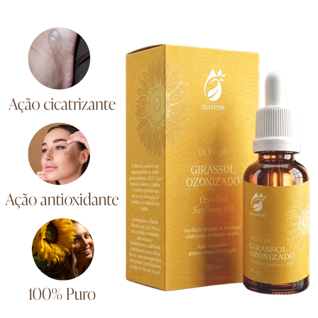 Óleo Ozonizado De Girassol 30ml Oliapon Concentrado Original Ozônio
