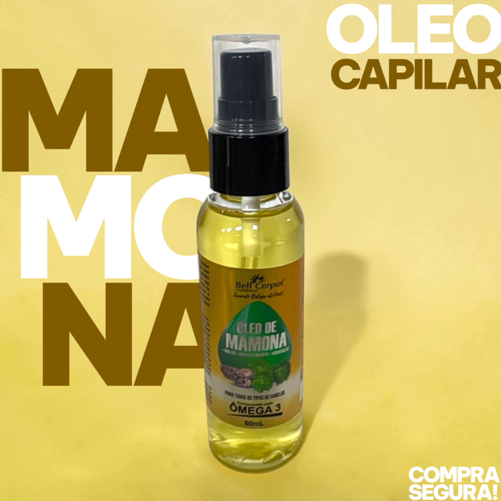 Óleo para Cabelo Reparador de Pontas Rícino Mamona Capilar Bellcorpus