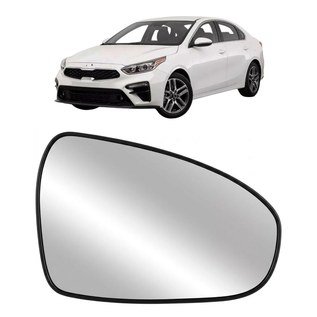 Lente Espelho Retrovisor KIA Cerato 2019 a 2022 Com Sensor Ponto Cego BSD