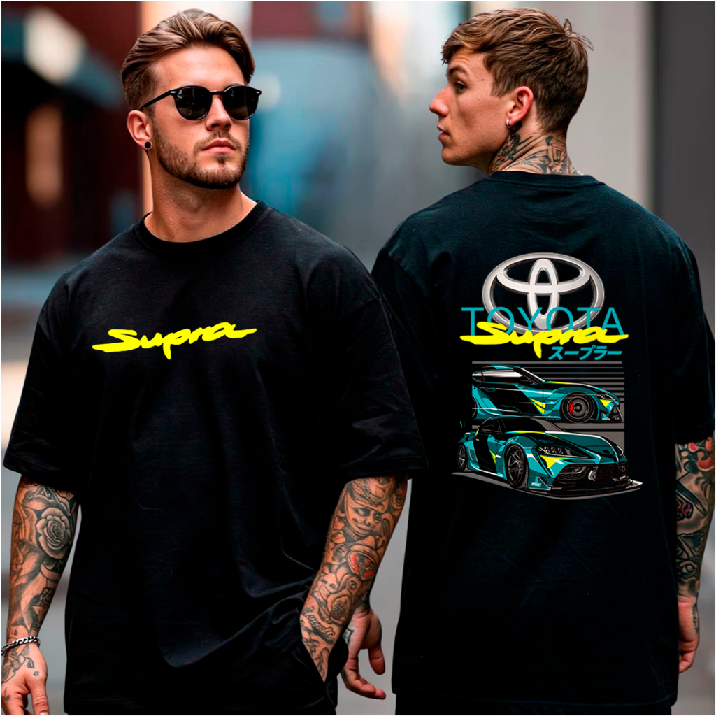 Camiseta Oversized Toyota Supra Carro Esportivo Rolistore