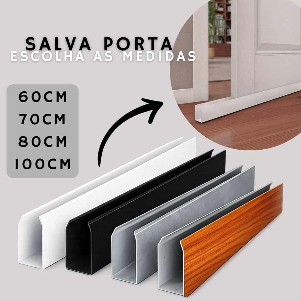 Protetor de Porta Proteção Contra Umidade e Design Moderno Salva Porta 8cm x 3,5cm