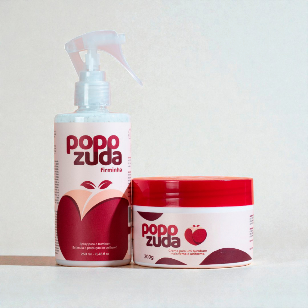 Popozuda Cream e Spray - Tratamento Intensivo para Pele Firme e Lisinha