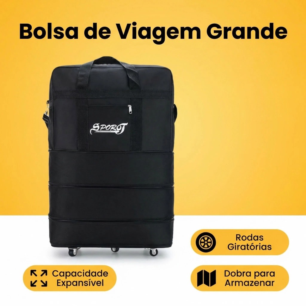 Bolsa de Viagem Grande com Rodinhas 80cm Extra Grande Dobrável Impermeável Mala de Transporte Mudança Viagem em Oferta na Shopee