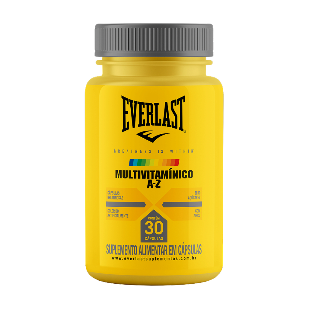 Multivitamínico A-Z 100% IDR 30 Cápsulas Everlast Suplementos em Oferta na Shopee