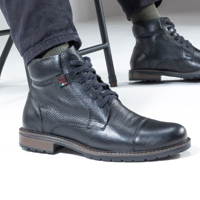 Imagem Coturno Masculino Vittal Couro Legítimo Fechamento Atacador