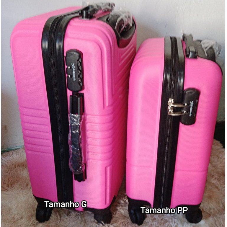 Kit Malas de viagem bordo com 2  unidades tamanhos 20 E 18 para viagem ABS rodinhas 360°