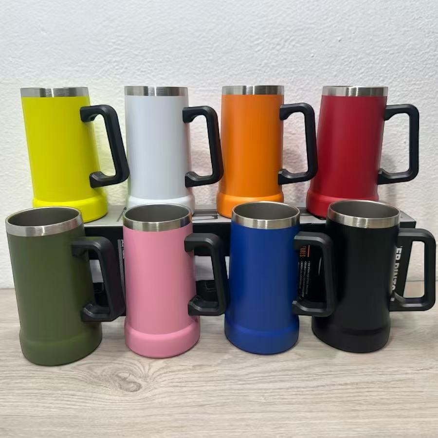 Caneca Térmica Chopp Cerveja Camada Dupla Em Inox Copo 710ml