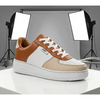 Tênis Casual Branco Plataforma Premium Original JNR Feminino Macio e Confortável em Oferta na Shopee