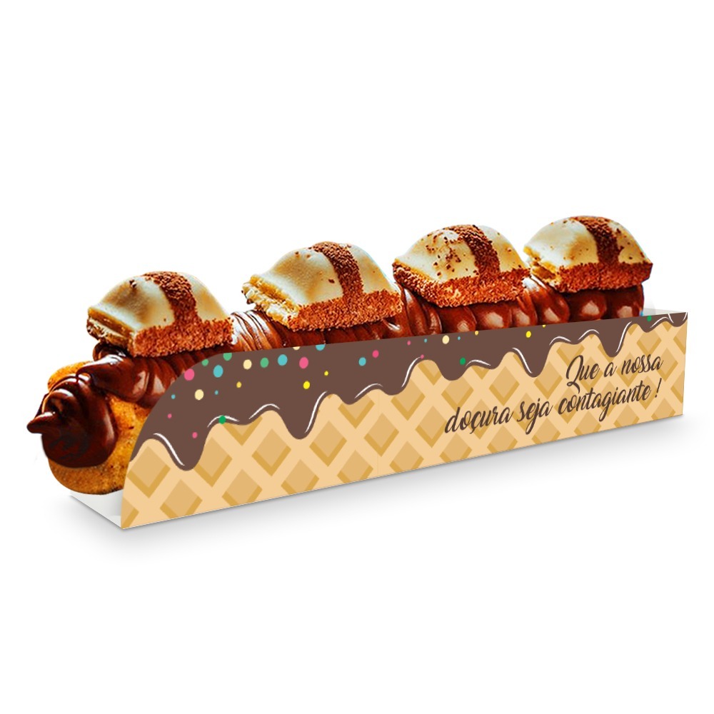 Caixinha Suporte Padrão para Churros – Embalagem para Churros Gourmet Padrão Várias Cores 100un em Oferta na Shopee