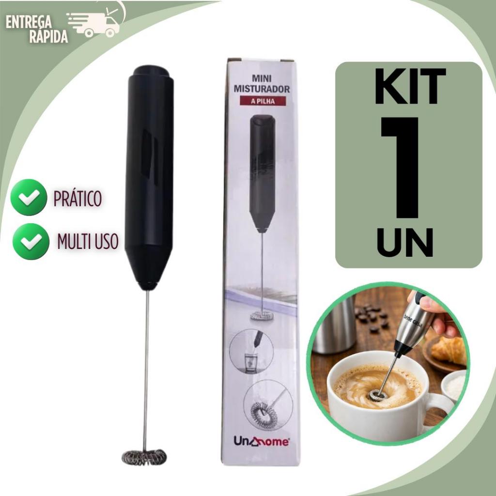 Mini Mixer Misturador Elétrico Portátil a Pilha Espuma Multifuncional Leite Café shake Omelete