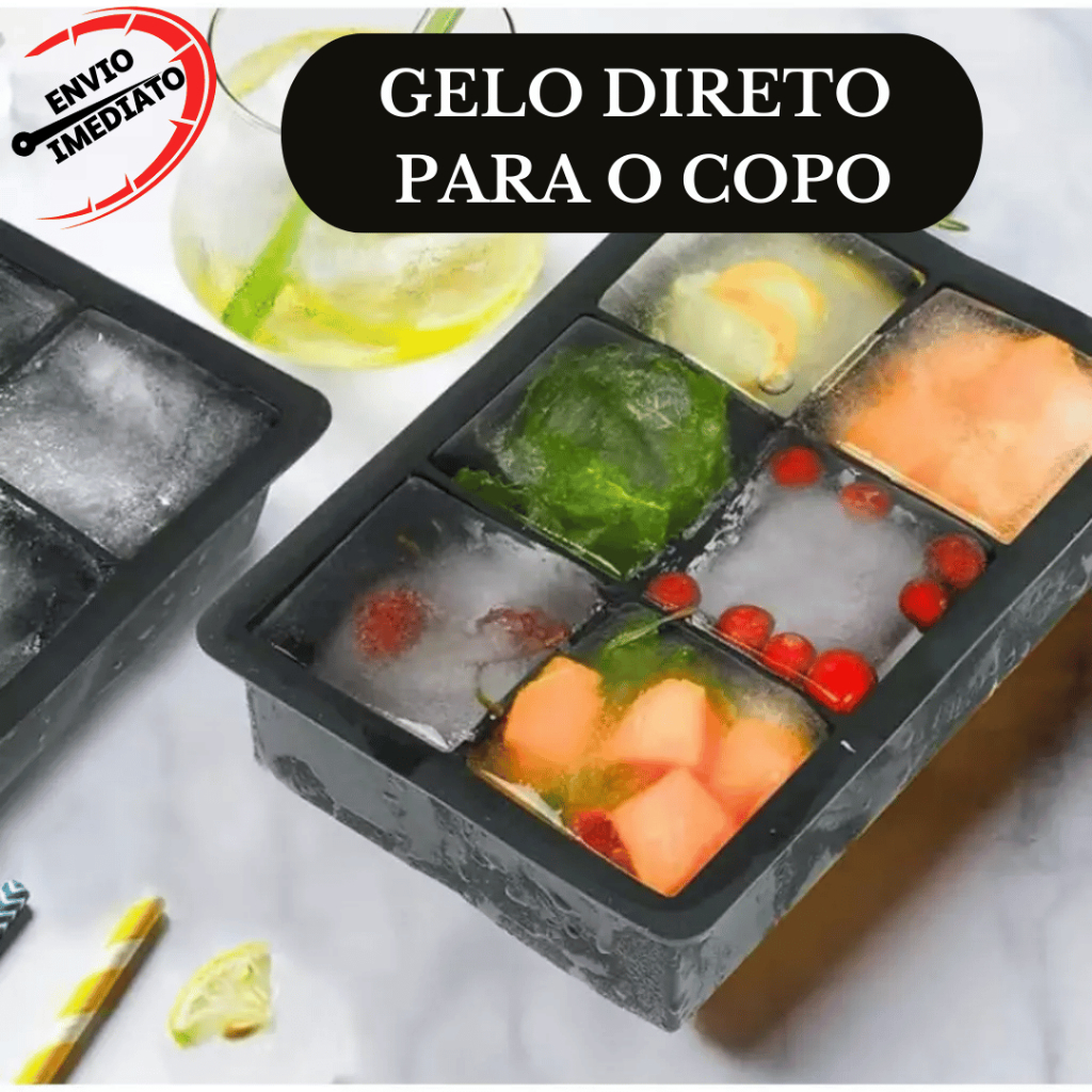 Forma de Gelo Grande Em Silicone Forma de Silicone Para Gelo Grande