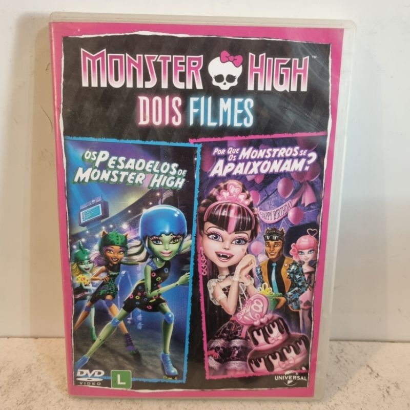 Dvd Original - Monster High: 2 Filmes - Os Pesadelos Monster High / Por Que os Monstros se Apaixonam?