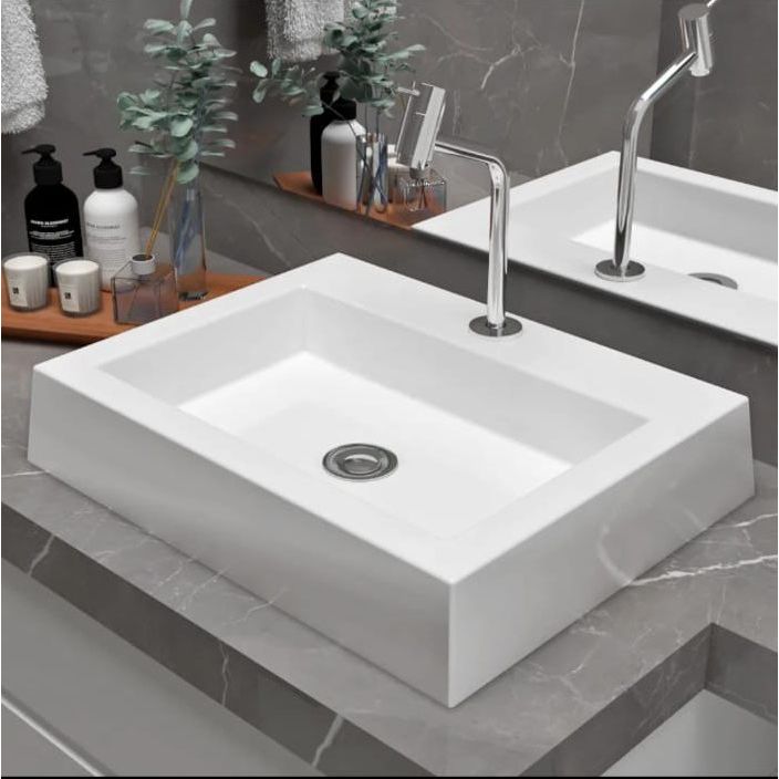 Kit 2 Cubas Retangular Cuba De Sobrepor Cuba Para Lavabo Banheiro Plastico 3mm